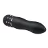 Easytoys - mini wibrator łukowy - diamentowe zdobienia - czarny