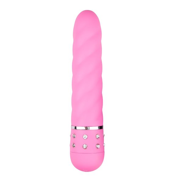 Easytoys Diamond - skręcony wibrator różowy