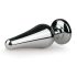 Easytoys Metal No.11 - korek analny ze srebrnym stożkiem, różowy kamień (3,5 cm)