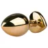 Easytoys - korek analny stożkowy z różowym kryształem - złoty 3 cm