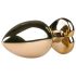 Easytoys - korek analny metalowy - serduszko baza - złoty/różowy 3,5 cm