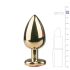 Easytoys Metal No.8 - korek analny z sercem podstawą - złoto-różowy (3,5 cm)