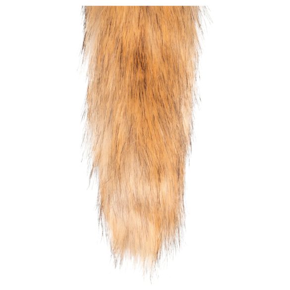 Easytoys Fox NO1 - korek analny metalowy z ogonem lisa - złoto-czerwony