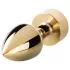 EasyToys Fox NO13 - metalowy korek analny z lisim ogonem (złoto‑biały), anal plug