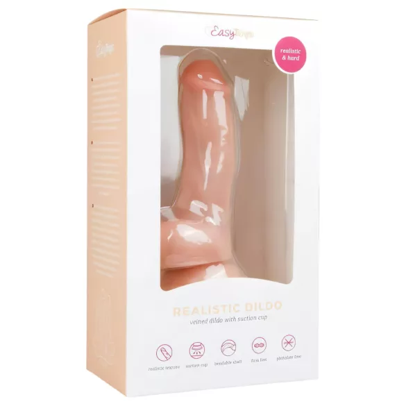 Easytoys - dildo z jądrami i przyssawką - 15 cm - cielisty