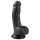 Easytoys - dildo z przyssawką i jądrami (15 cm) - czarny
