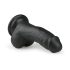 Easytoys - dildo z przyssawką i jądrami (15 cm) - czarny