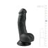 Easytoys - dildo z przyssawką i jądrami (15 cm) - czarny