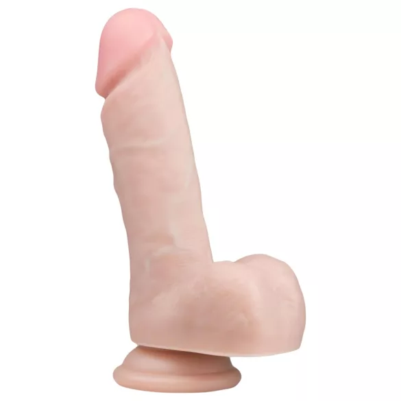 Easytoys - dildo z jądrami na przyssawce - 17,5 cm - cielisty