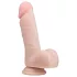 Easytoys - dildo z jądrami na przyssawce - 17,5 cm - cielisty