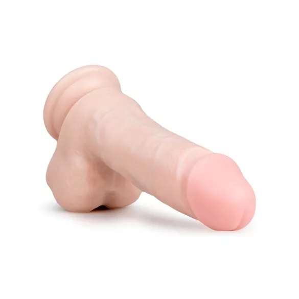 Easytoys - dildo z jądrami na przyssawce - 17,5 cm - cielisty