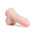 Easytoys - Dildo z przyssawką i jądrami (17,5 cm) - naturalny