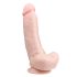 Easytoys - dilda z przyssawką i jądrami (20 cm) - naturalny