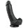 Easytoys - czarny dildo z przyssawką i jądrami (20 cm)
