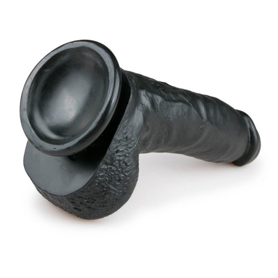 Easytoys - zaciskane dildo do jąder (20 cm) - czarne