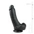 Easytoys - czarny dildo z przyssawką i jądrami (20 cm)