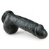 Easytoys - Dildo z przyssawką i jądrami (22,5 cm) - czarny