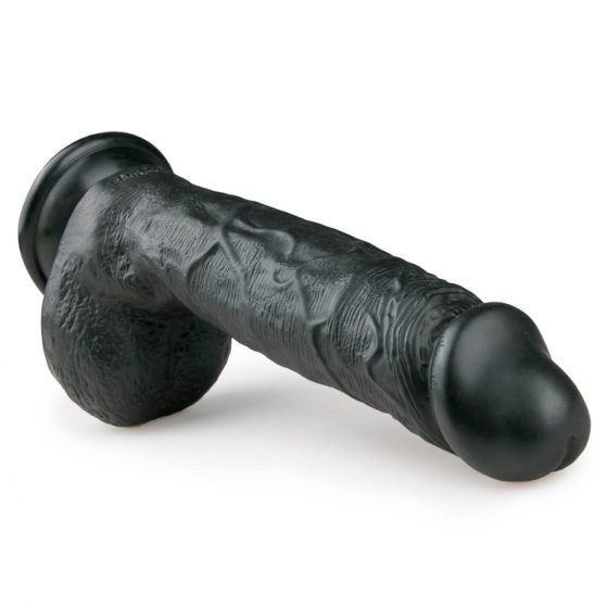 Easytoys - zaciskane dildo do jąder (22,5 cm) - czarne