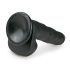 Easytoys - Dildo z przyssawką i jądrami (22,5 cm) - czarny