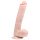 Easytoys - dildo z przyssawką i jądrami - duży 26,5 cm - naturalny
