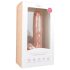 Easytoys - dildo z przyssawką i jądrami - duży 26,5 cm - naturalny