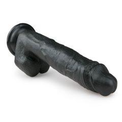   Easytoys - Zaciskane, duże dildo do jąder (26,5 cm) - czarne