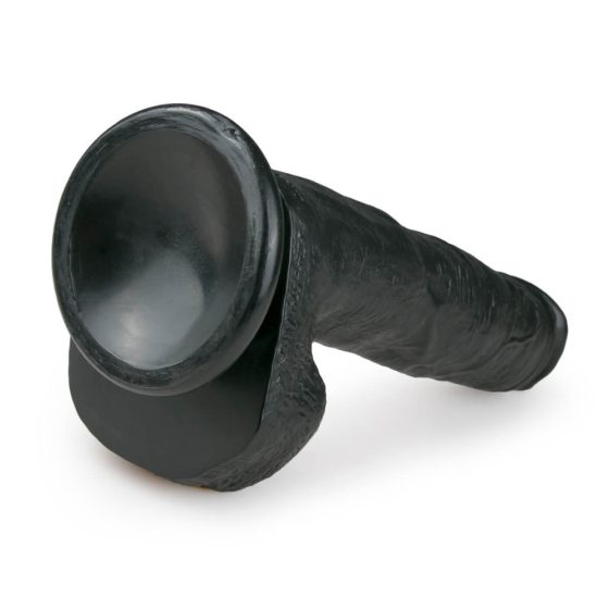Easytoys - Zaciskane, duże dildo do jąder (26,5 cm) - czarne