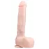 Easytoys - duży dildo z jądrami i przyssawką - realistyczny, 29,5 cm, beżowy