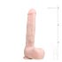 Easytoys - duży dildo z przyssawką i jądrami (29,5 cm) - naturalny
