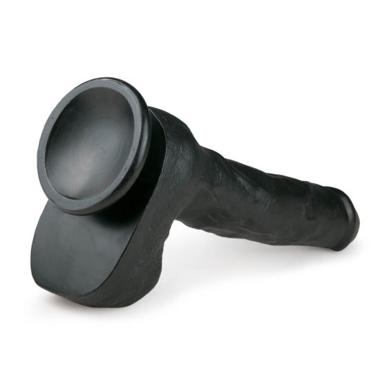 Easytoys - Zaciskane, duże dildo do jąder (29,5 cm) - czarne
