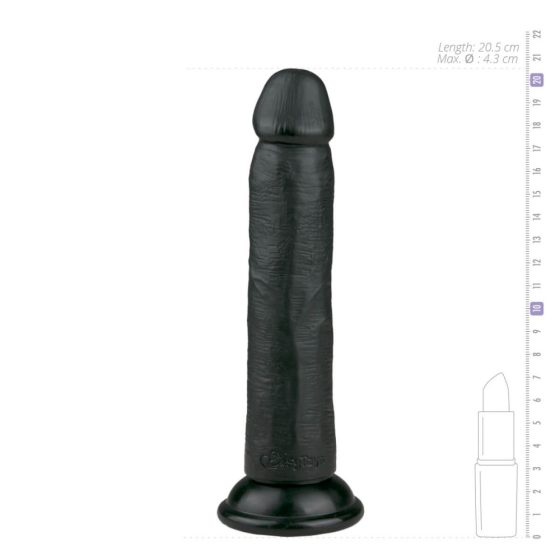 Easytoys - zaciskane, realistyczne dildo (20,5 cm) - czarne