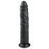 Easytoys - czarny duży dildo z przyssawką (28,5 cm)