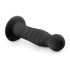 Easytoys Ribbed - czarny analny dildo z przyssawką (14 cm)