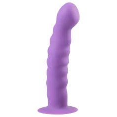   Easytoys - dildo z falami - z przyssawką - silikon - fioletowy