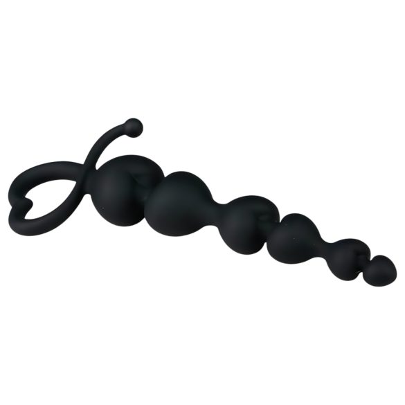 EasyToys - koralikowy korek analny (czarny)