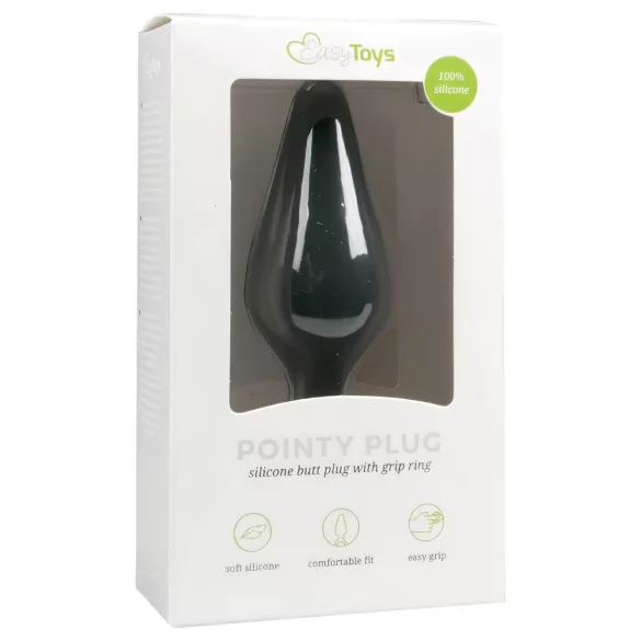 EasyToys Pointy Plug S - korek analny (czarny) - mały