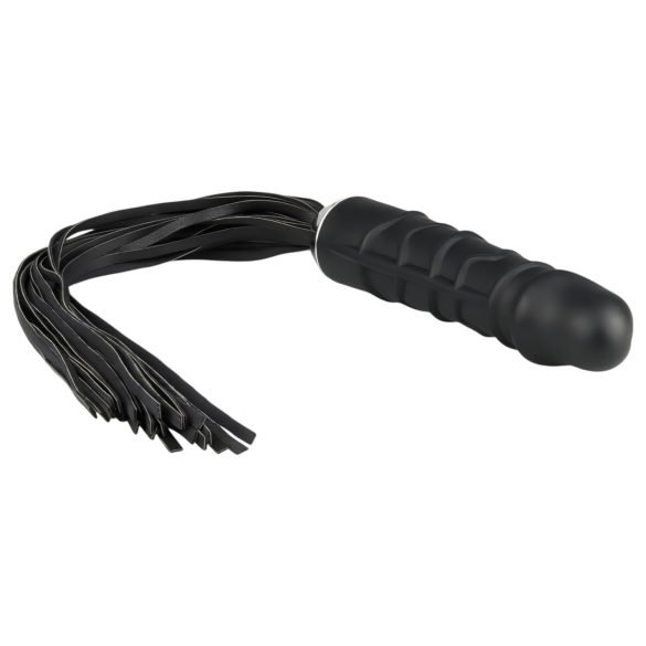 Easytoys Flogger - bicz i dildo silikonowe w jednym (czarne)