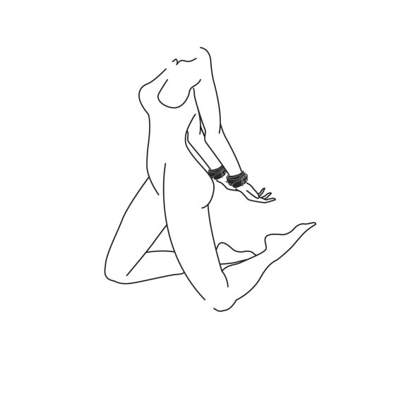 Easytoys - kajdanki z ekoskóry - czarne