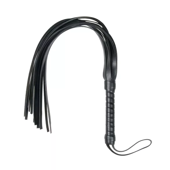 Easytoys - pejcz do BDSM - miękka sztuczna skóra - czarny