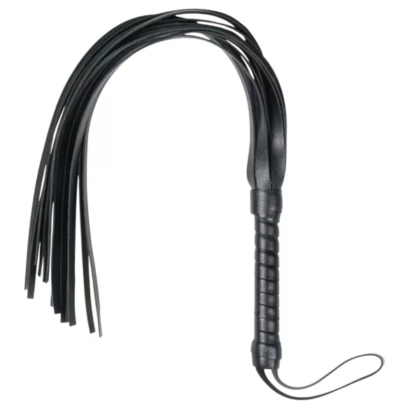 Easytoys - pejcz do BDSM - miękka sztuczna skóra - czarny