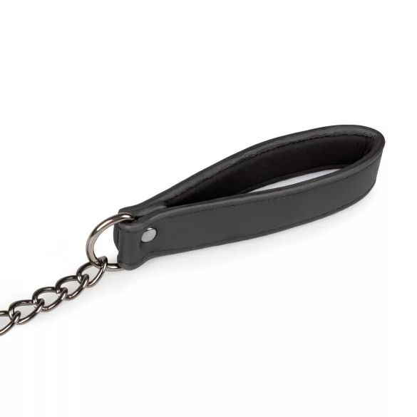 Easytoys - obroża z pejczem - czarna - akcesoria BDSM