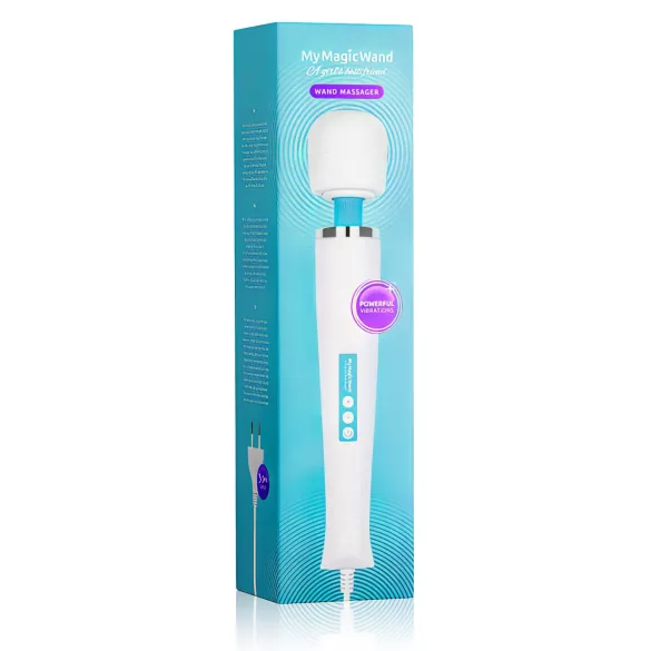 MyMagicWand - masażer wibrator o dużej mocy - biało-niebieski