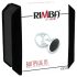 Rimba XS - metalowy korek analny z czarnymi kamieniami (srebrny)