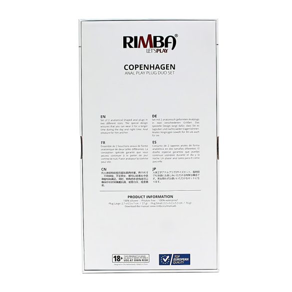 Rimba Copenhagen - zestaw korków analnych - fioletowy (2 sztuki)