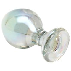   Rimba Zelda - szklane dildo analne w kształcie stożka (półprzezroczyste)