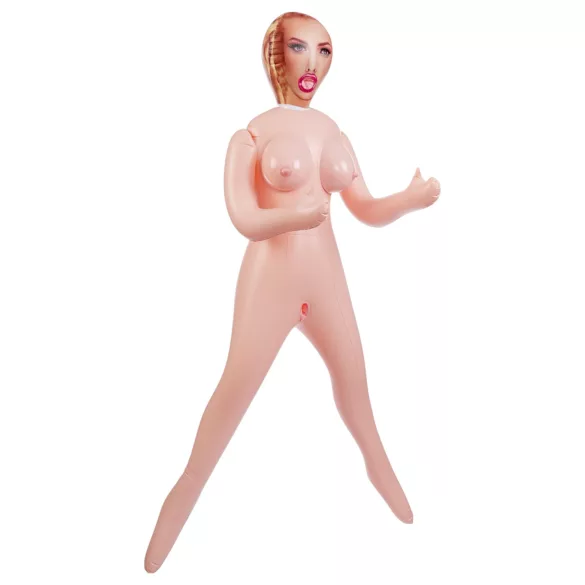 Pluszowy penis - zabawka - 30 cm - beżowy