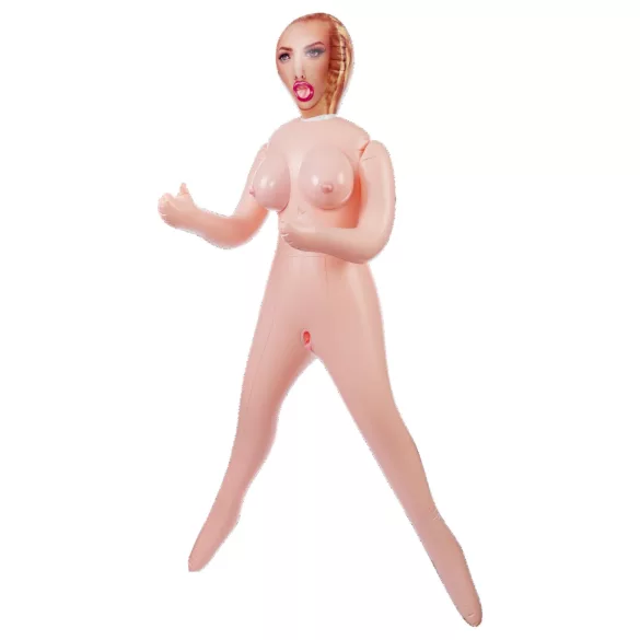 Pluszowy penis - zabawka - 30 cm - beżowy