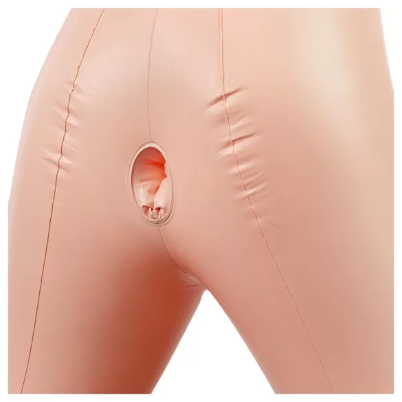 Pluszowy penis - zabawka - 30 cm - beżowy