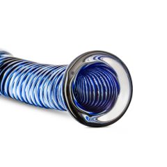   Gildo Glass No. 5 - spiralne szklane dildo (półprzezroczysty niebieski)