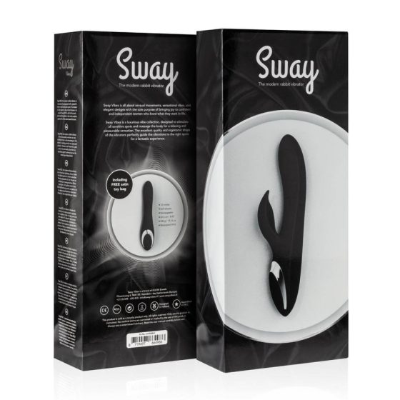 Sway No.2 - bezprzewodowy wibrator z wahliwym ramieniem (czarny)
